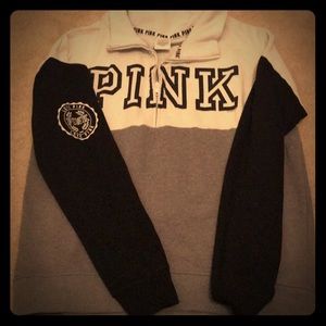 VS PINK three quarter zip up
